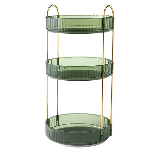 3-Tier Rotating Makeup Organizer Tray